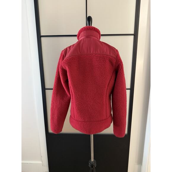 Patagonia Full Zip Jacket Women’s Size Medium Deep Pile Retro Fleece Red Y2K 00s - Picture 6 of 10